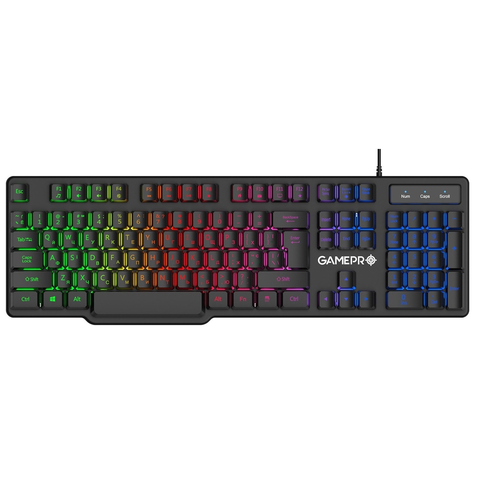 Клавіатура GamePro GK380 RGB Black 