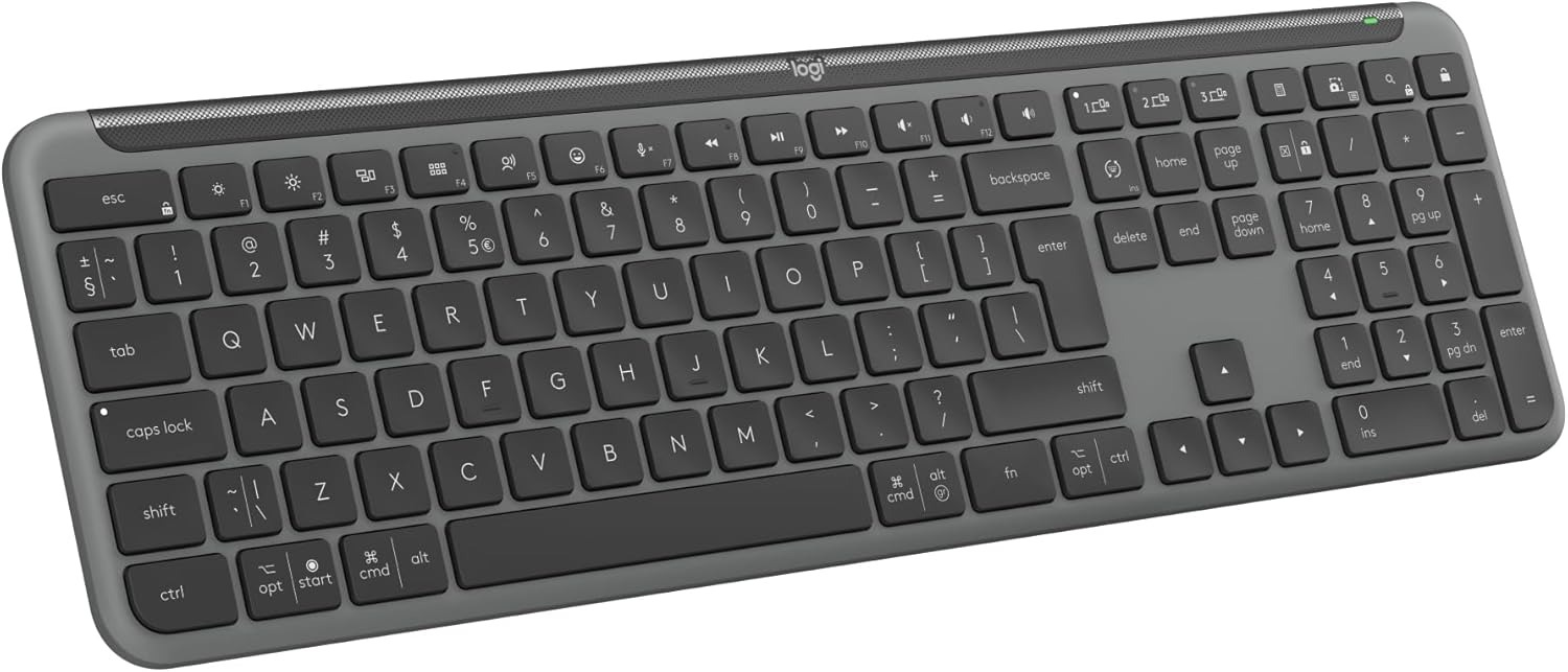 Клавiатура бездротова Logitech Signature Slim K950 US Graphite USB (920-012465)